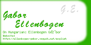 gabor ellenbogen business card